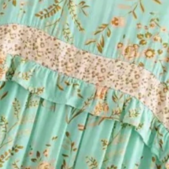 NEW! Boho, mint green floral,adjust strap, vintage vi… - Picture 10 of 11